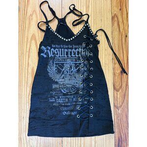 Salvage Black Tunic Mini Dress